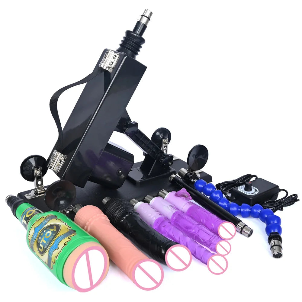 ROUGH BEAST 3XLR Sex Machine with Dildo Attachment for Women and Man Automatic Masturbation Machine Telescopic Sex Toys Products