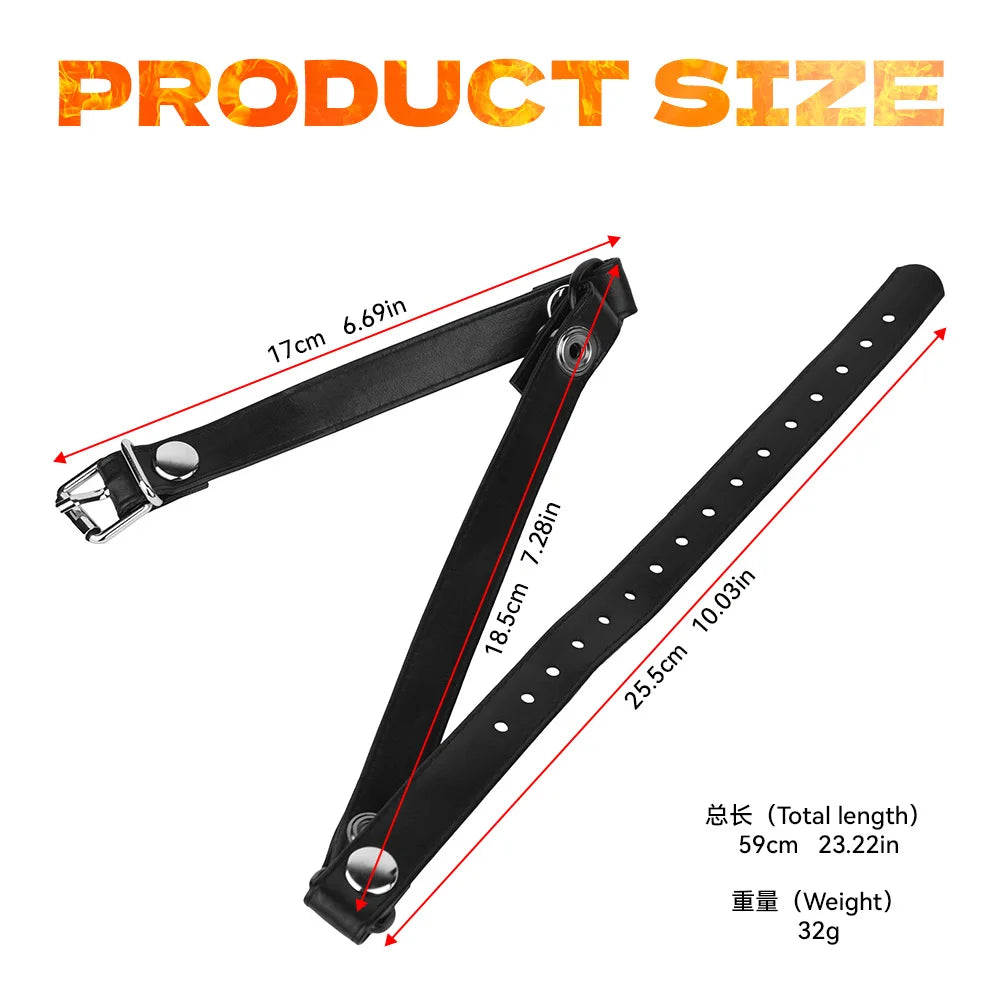 YOCY Mouth Gag Horse Dildo Adjustable Leather Strap on Sex Toy For Couple Game Bondage Muzzles