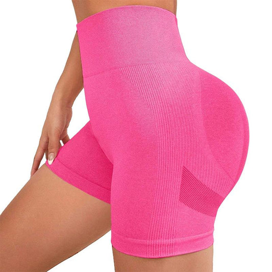Women'S Multicolor Solid High Waist Sports Shorts, Spring Seamless High Stretch Comforttummy Control Gym Workout Yoga Shorts, Gym Shorts, Summer Outfits, Ladies Sportswear Clothing