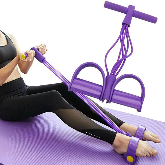 6-Tube Yoga Exercise Band Pedal Puller Band Elastic Pull Rope Flexipull Weerstandstrainer Resistance Bands for Abdomen Waist Arm